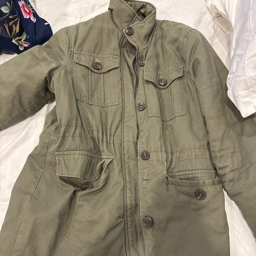 Army Green quilted jacket